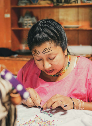 Embera Women creating jewelry